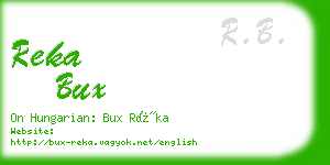 reka bux business card